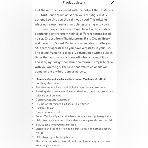 NWT: Homedics SoundSpa Spund Machine - Picture 14 of 14